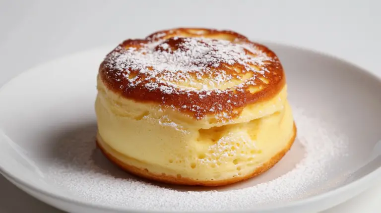 Soufflé Pancakes The Fluffiest Pancakes in light background
