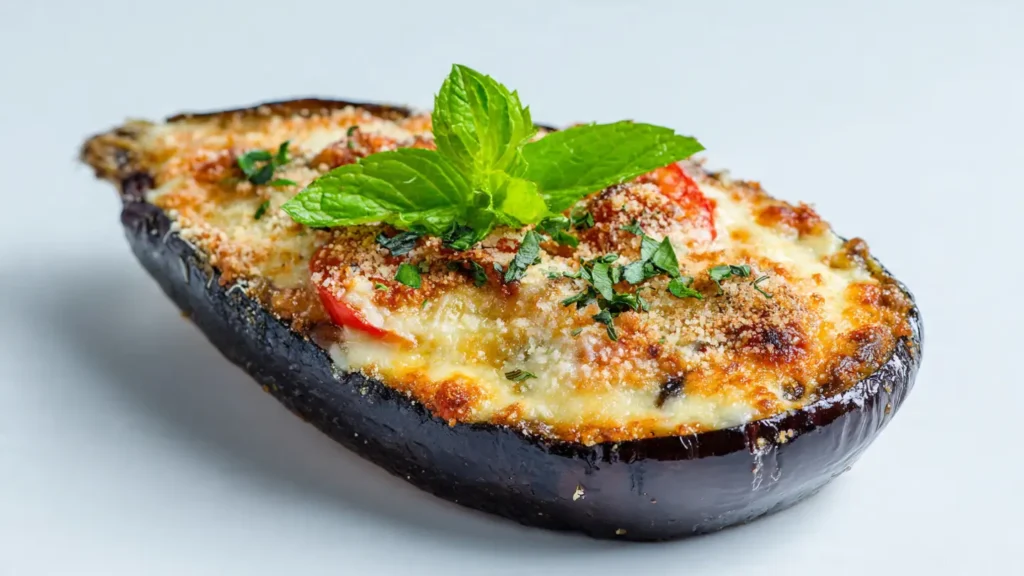 Baked eggplant parmesan