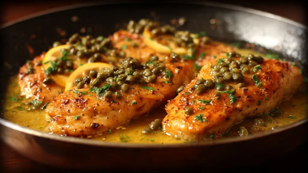 Chicken piccata with lemon and capers