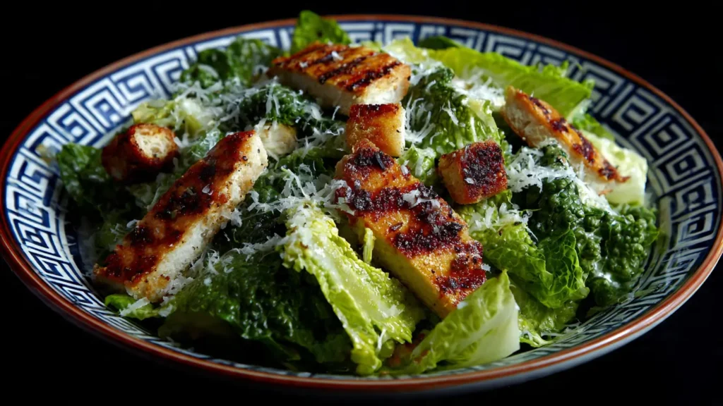 Classic Caesar Salad on a plate
