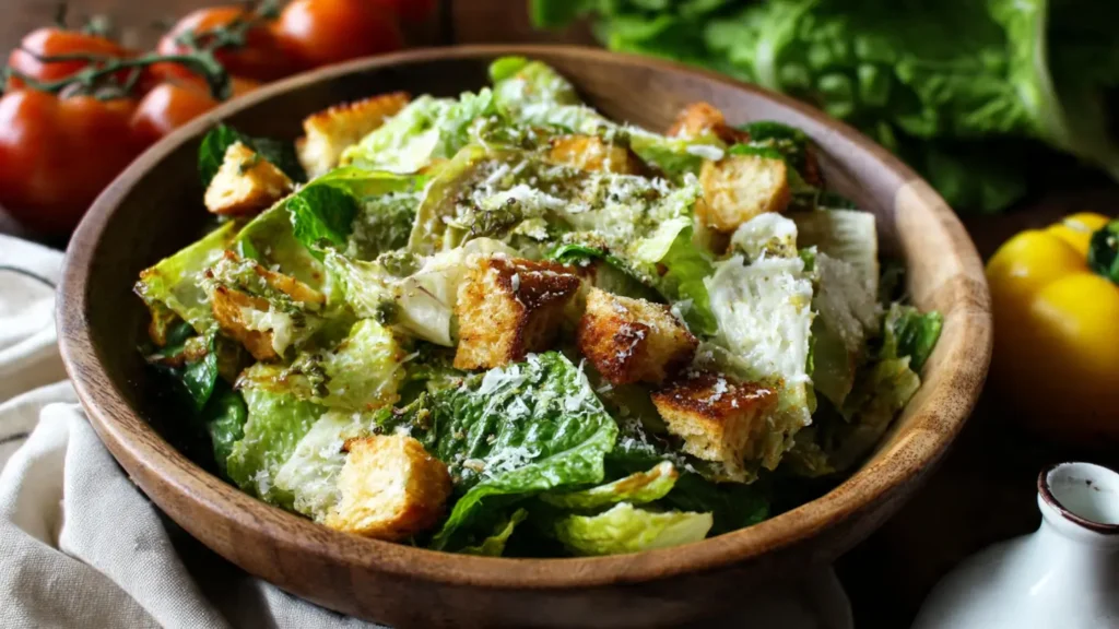 Classic Caesar Salad with a Summery Taste
