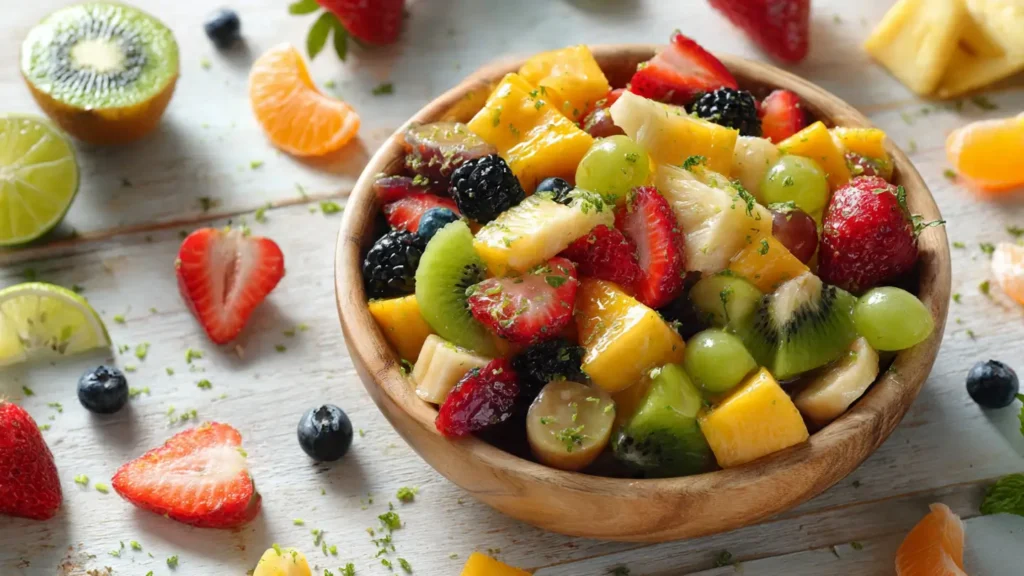 Fresh Fruit Salad with Honey-Lime Dressing