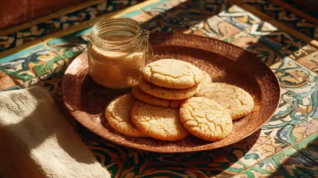 copper Plate of sourdough discard cookies