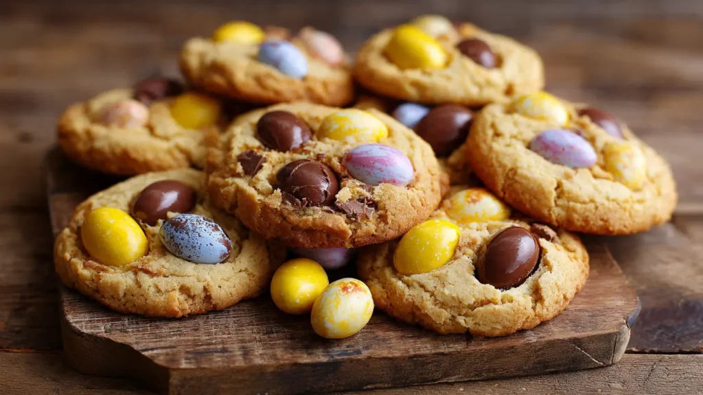 Plate of Cadbury egg cookies
