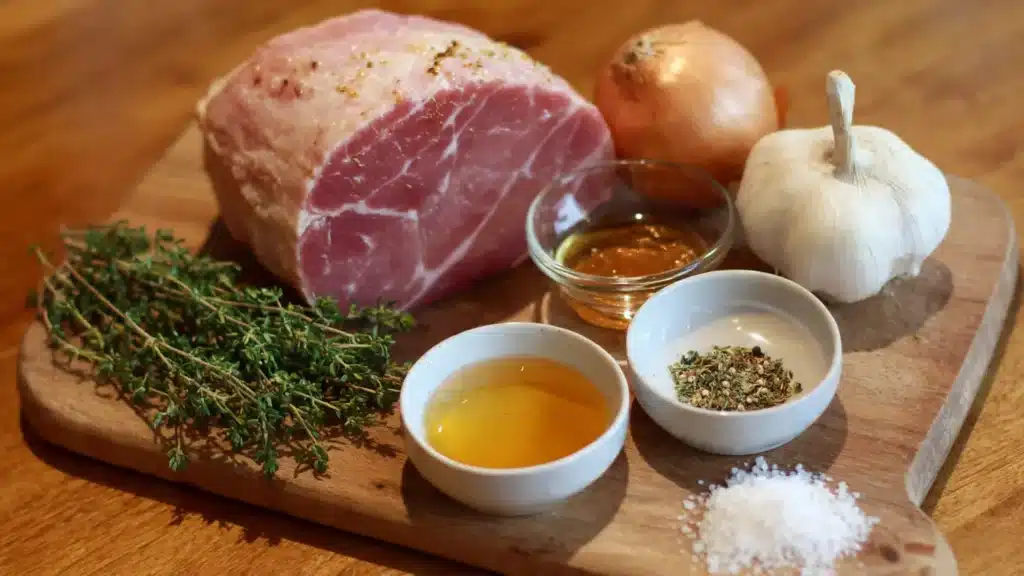 Ingredients for glazed ham recipe