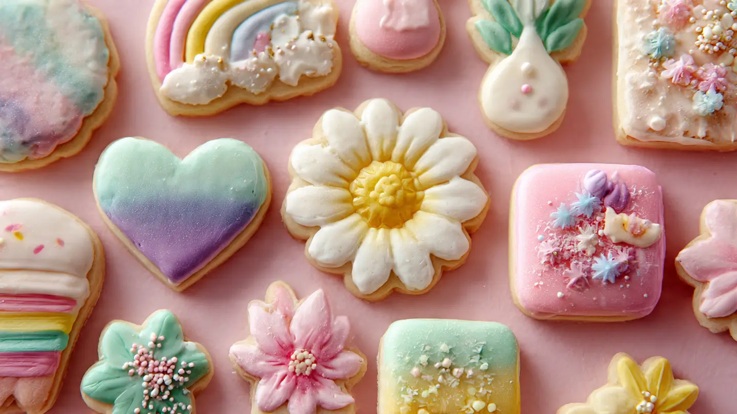 Pastel Iced Sugar Cookies