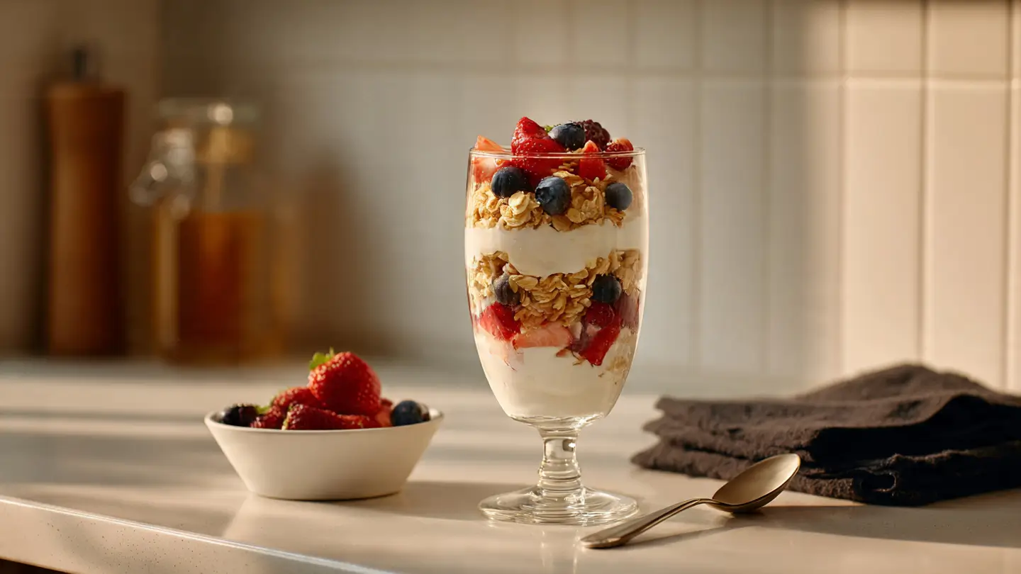Berry Parfait with Yogurt and Granola Recipe