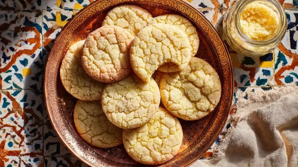 Close-up of sourdough discard cookies