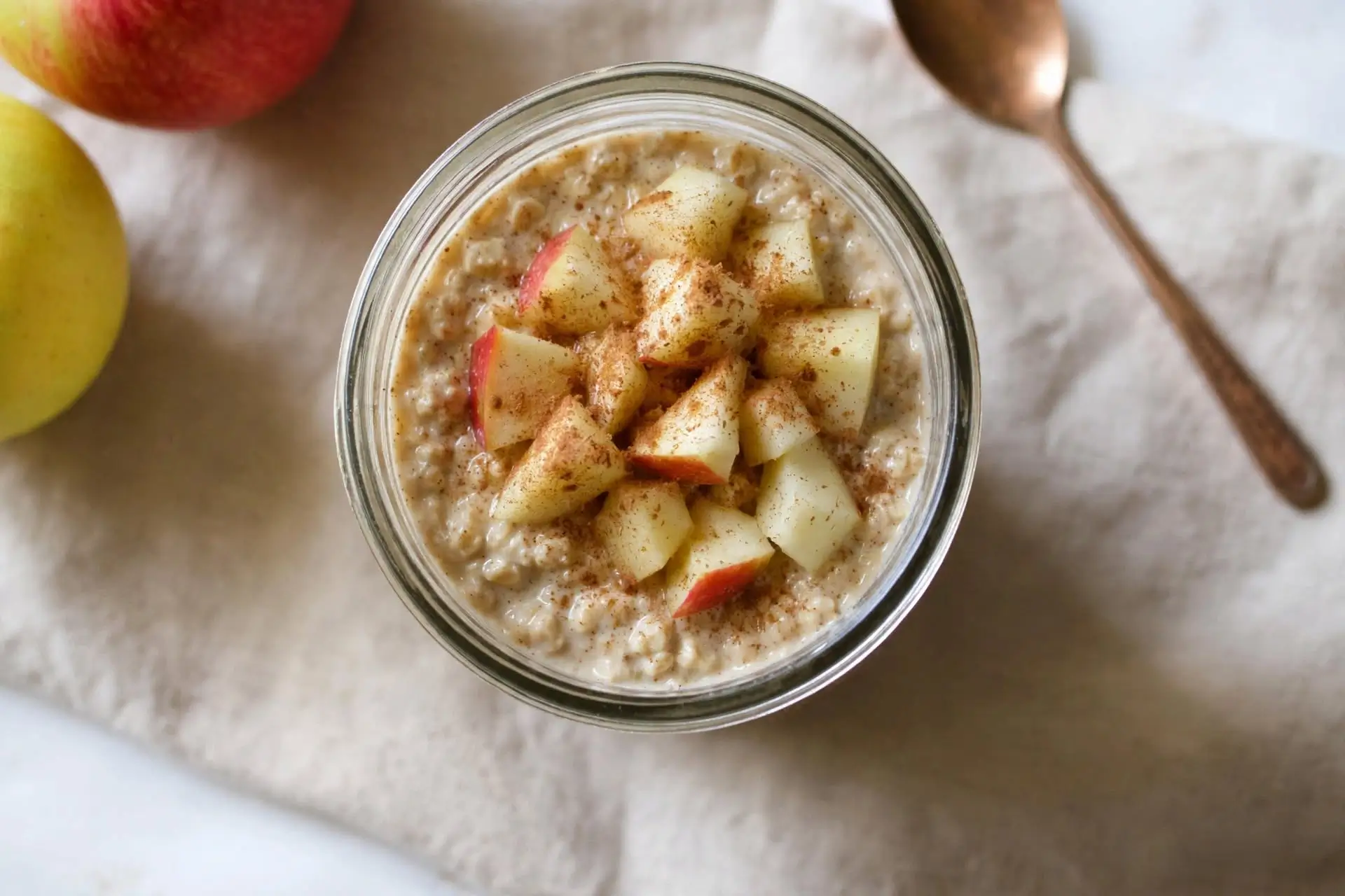 Apple Cinnamon Oats in a bowl