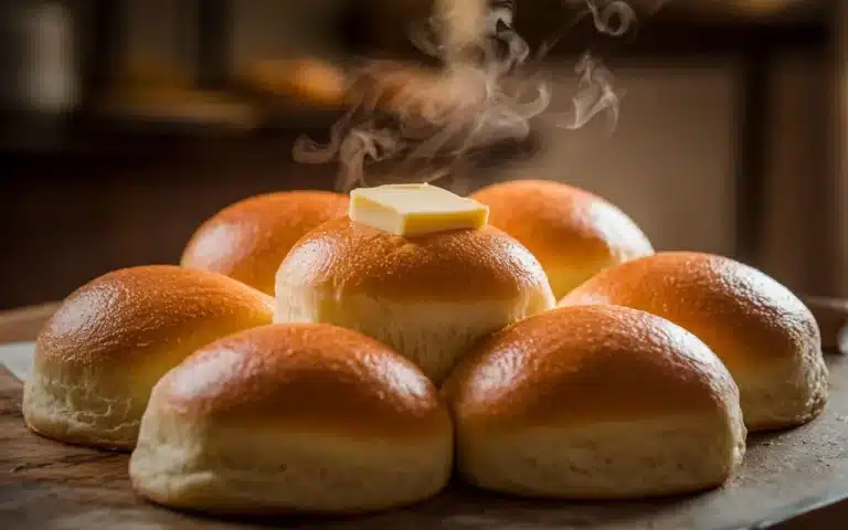 Water is the most common liquid used in yeast rolls
