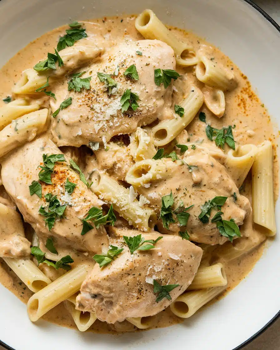 creamy garlic chicken pasta