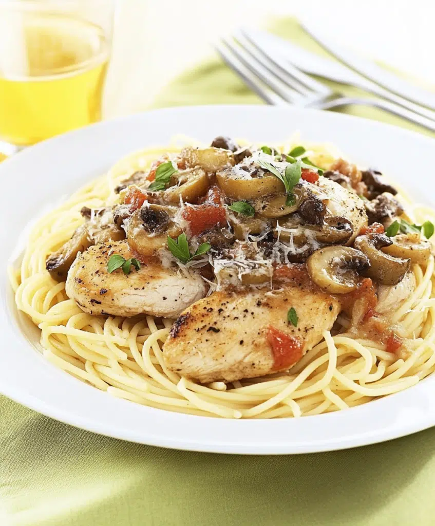 Long Pasta: Spaghetti and chicken