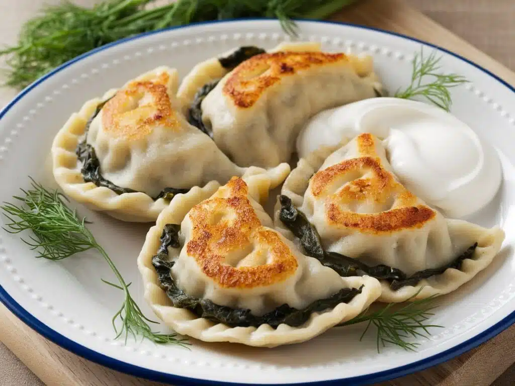 Polish Pierogi with creme