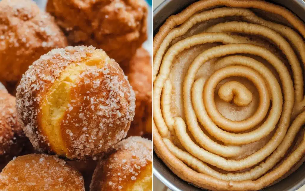 dough and funnel cake