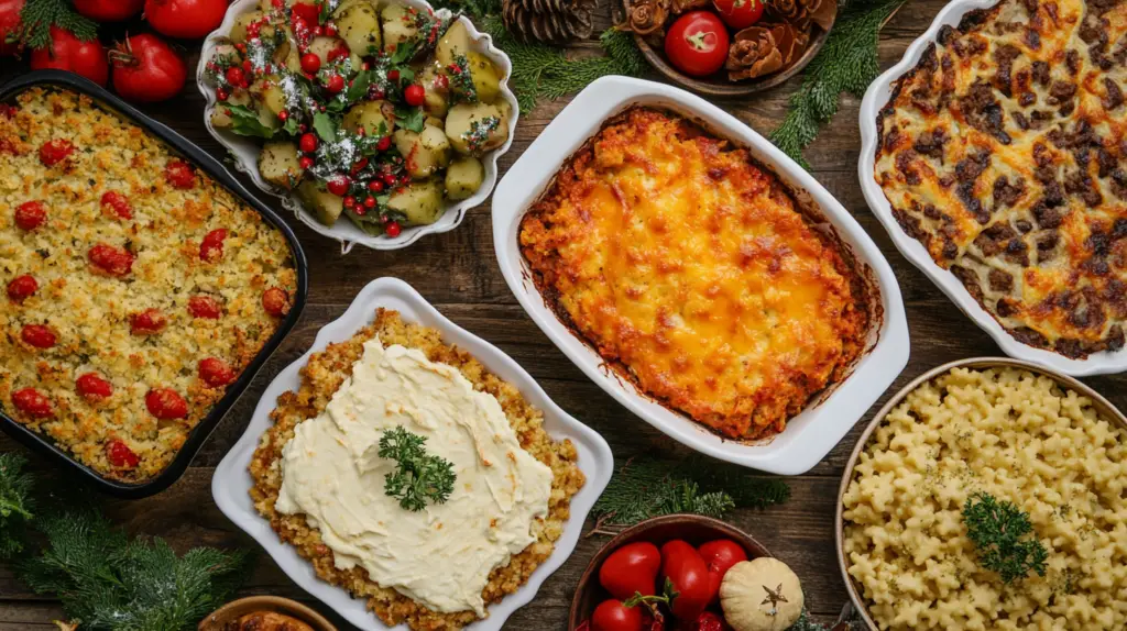 Casseroles for the Church Christmas Potluck