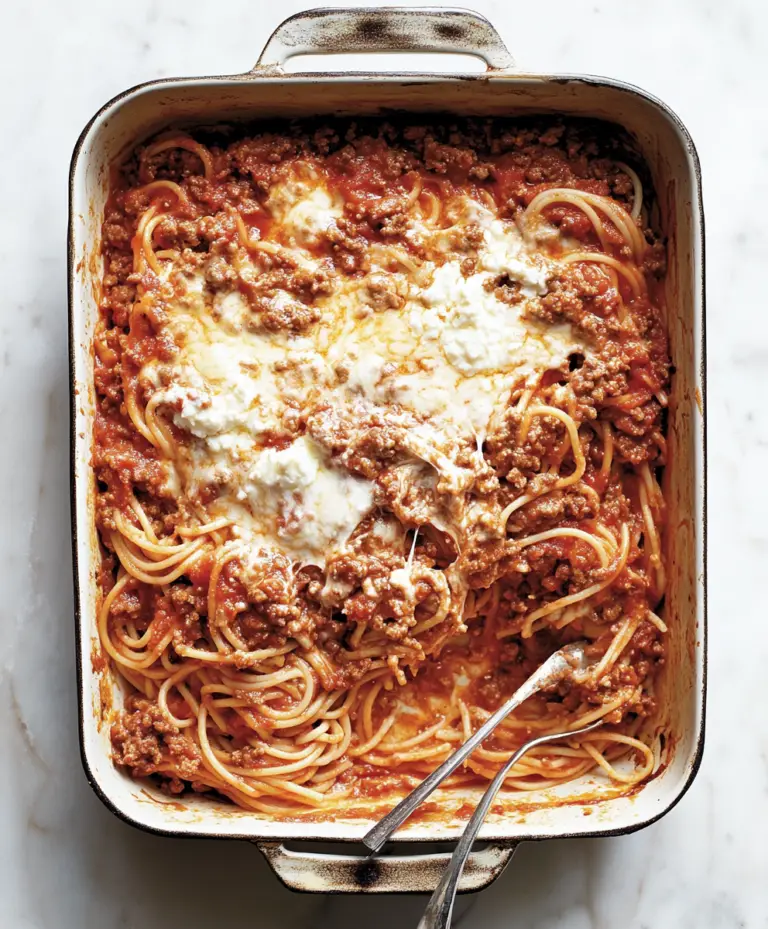Serve: Let the Million Dollar Spaghetti cool