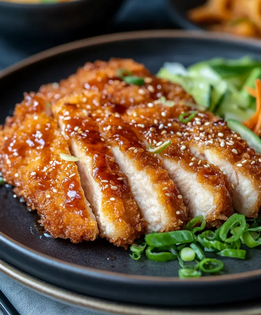 chicken katsu and green onion