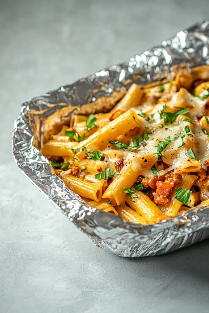 baked ziti aliminium foil