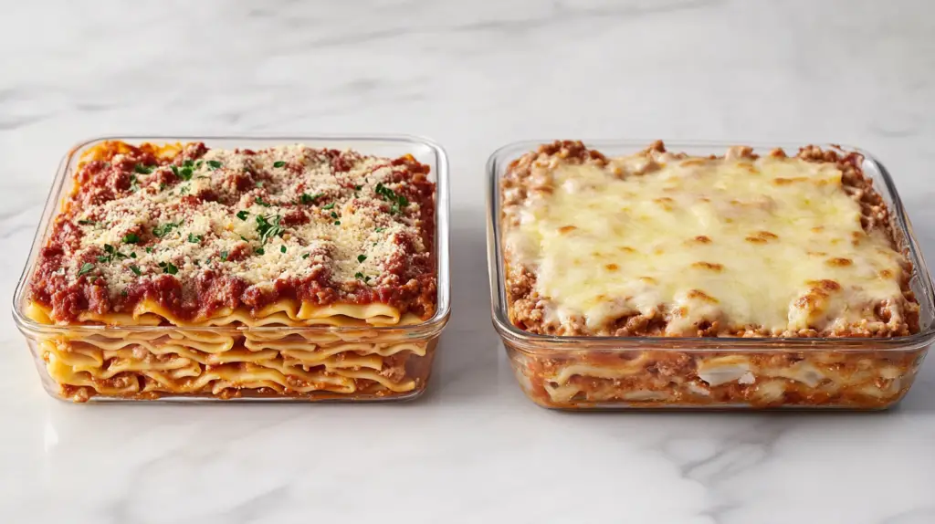 baked ziti vs lasagna
