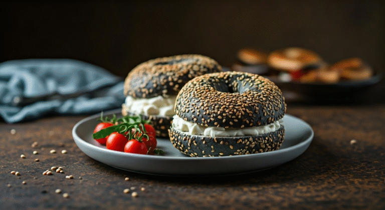 Plate of Black Russian bagels