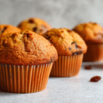 Dunkin Muffin on white marble home made