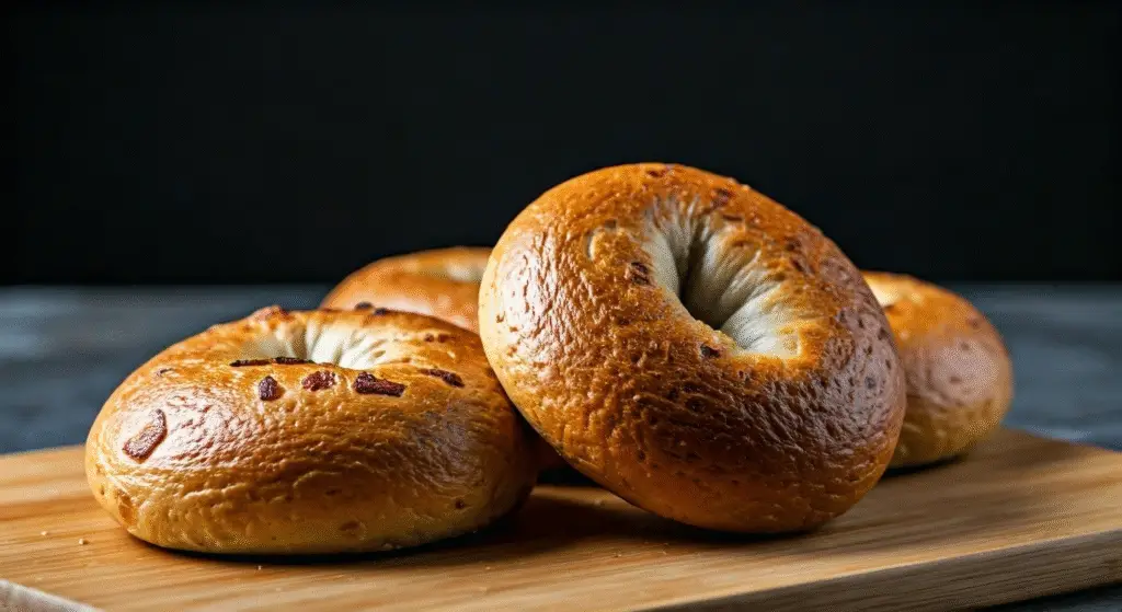 homemade onion bagels