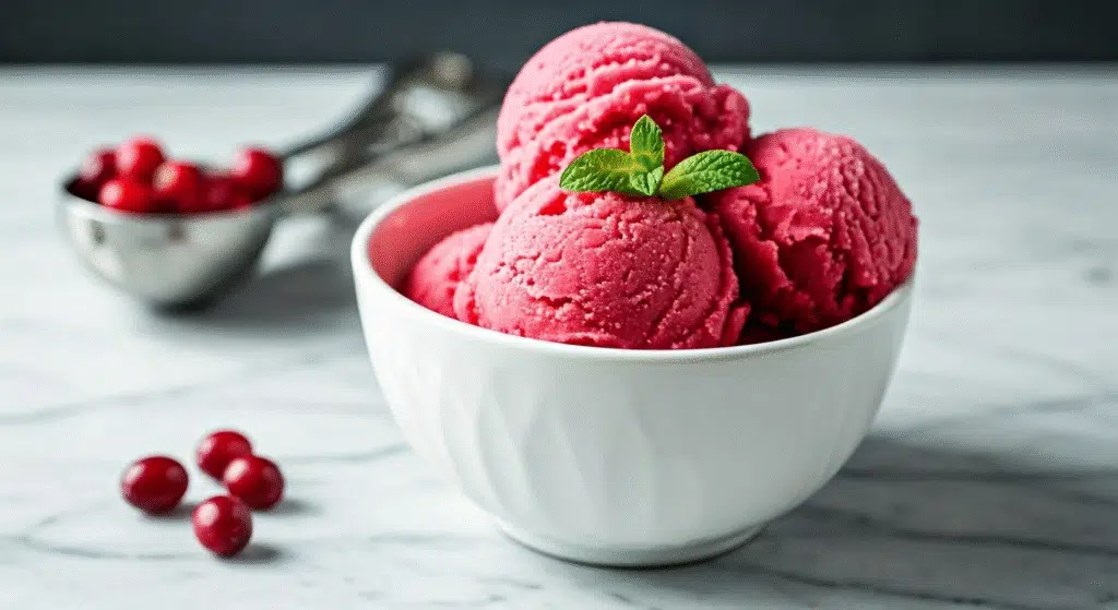 Cran Grape Juice icecream sorbet