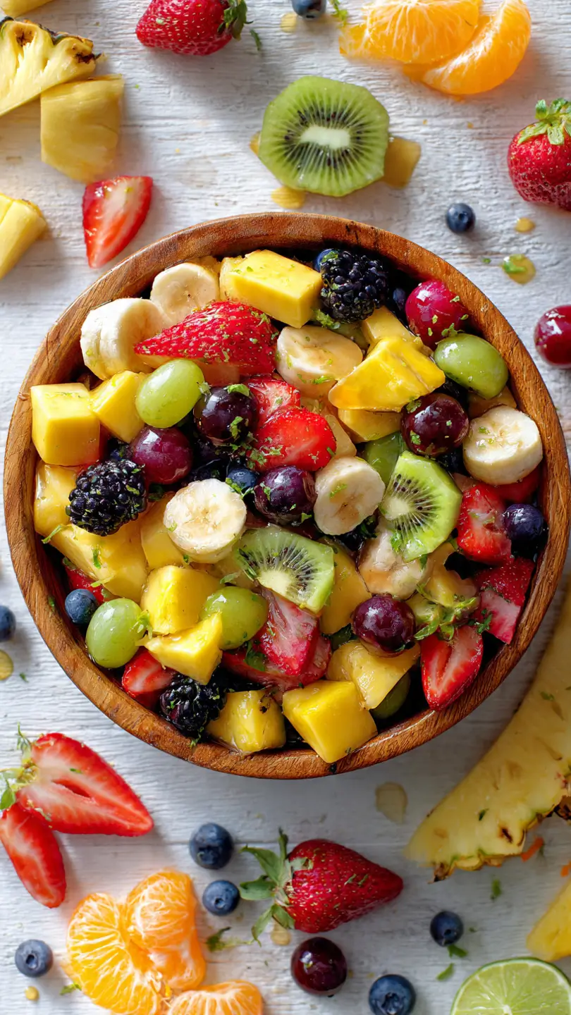 Fresh Fruit Salad with Honey-Lime Dressing recipe