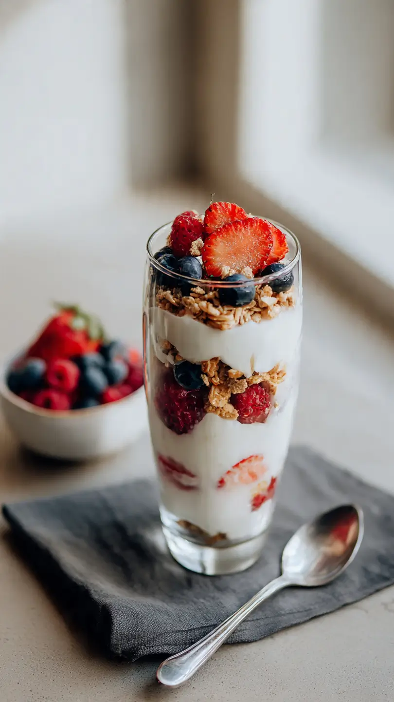Berry Parfait with Yogurt and Granola Recipe